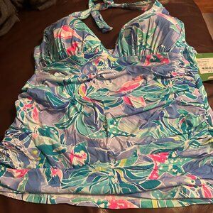 Lilly Pulitzer Bliss Halter Tankini Set - Celestial Seas - NWT